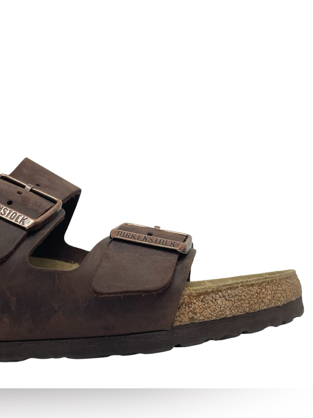 Birkenstock Sandals Double Strap Arizona Brown Leather Men 7-7.5 Women 9-9.5 - Picture 7 of 14